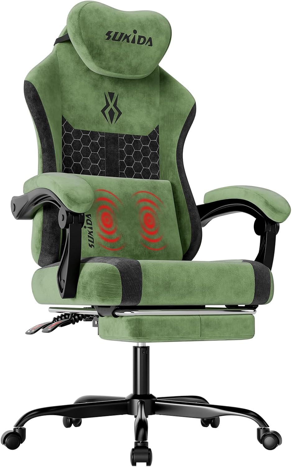 Massage - Sedia da gaming in tessuto, sedia