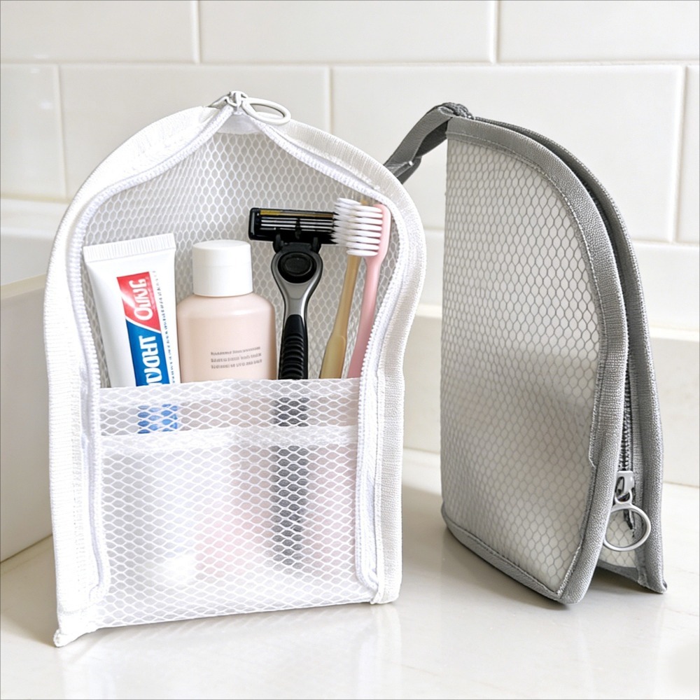 Makeup - Borsa da toilette in rete traspirante