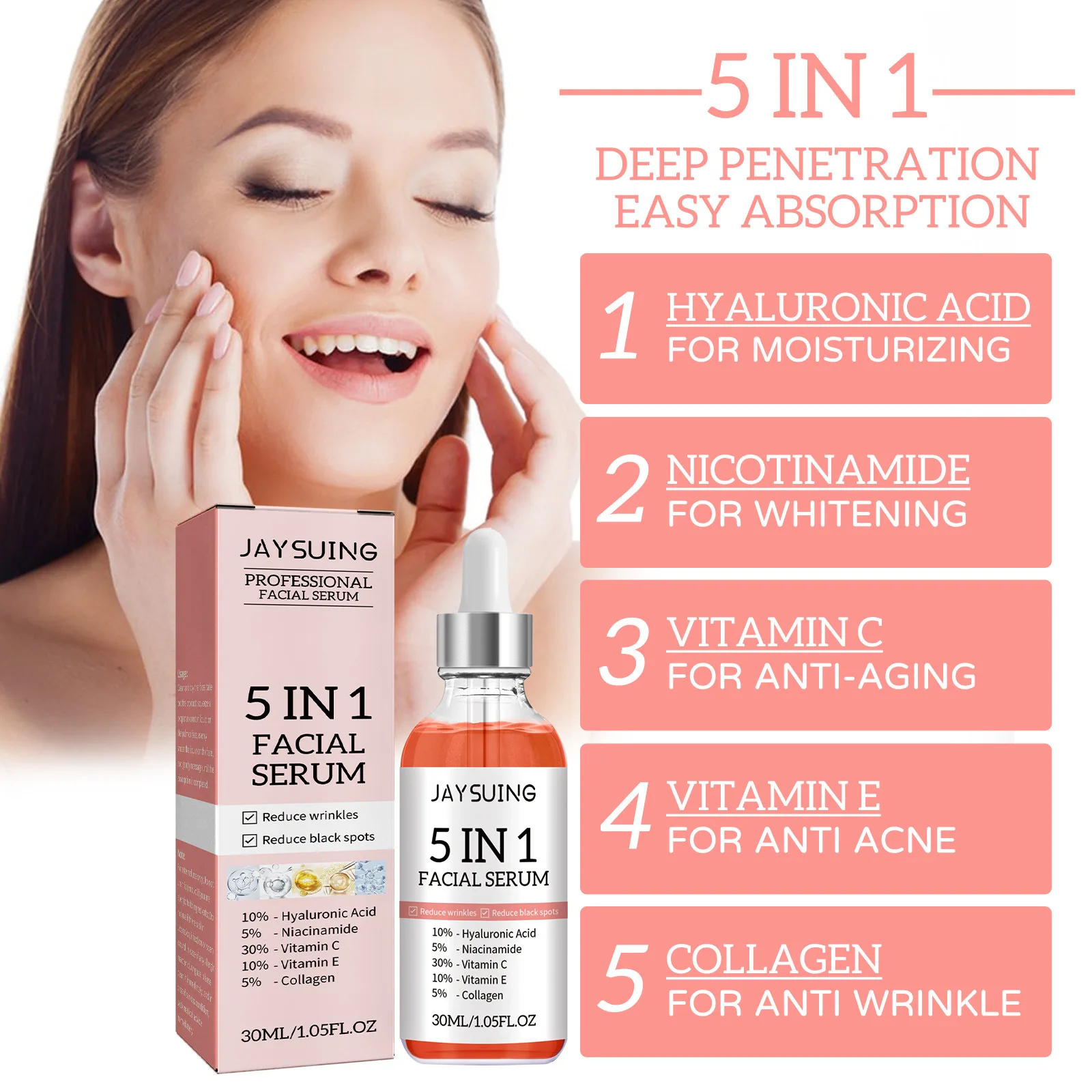 Siero viso idratante 5 in 1 id - Hyaluronic Acid Facial Serum recensione e prezzo