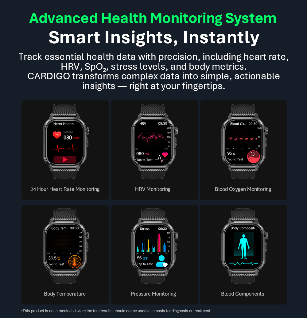 VALDUS CARDIGO Smartwatch per  - Health Monitors recensione e prezzo